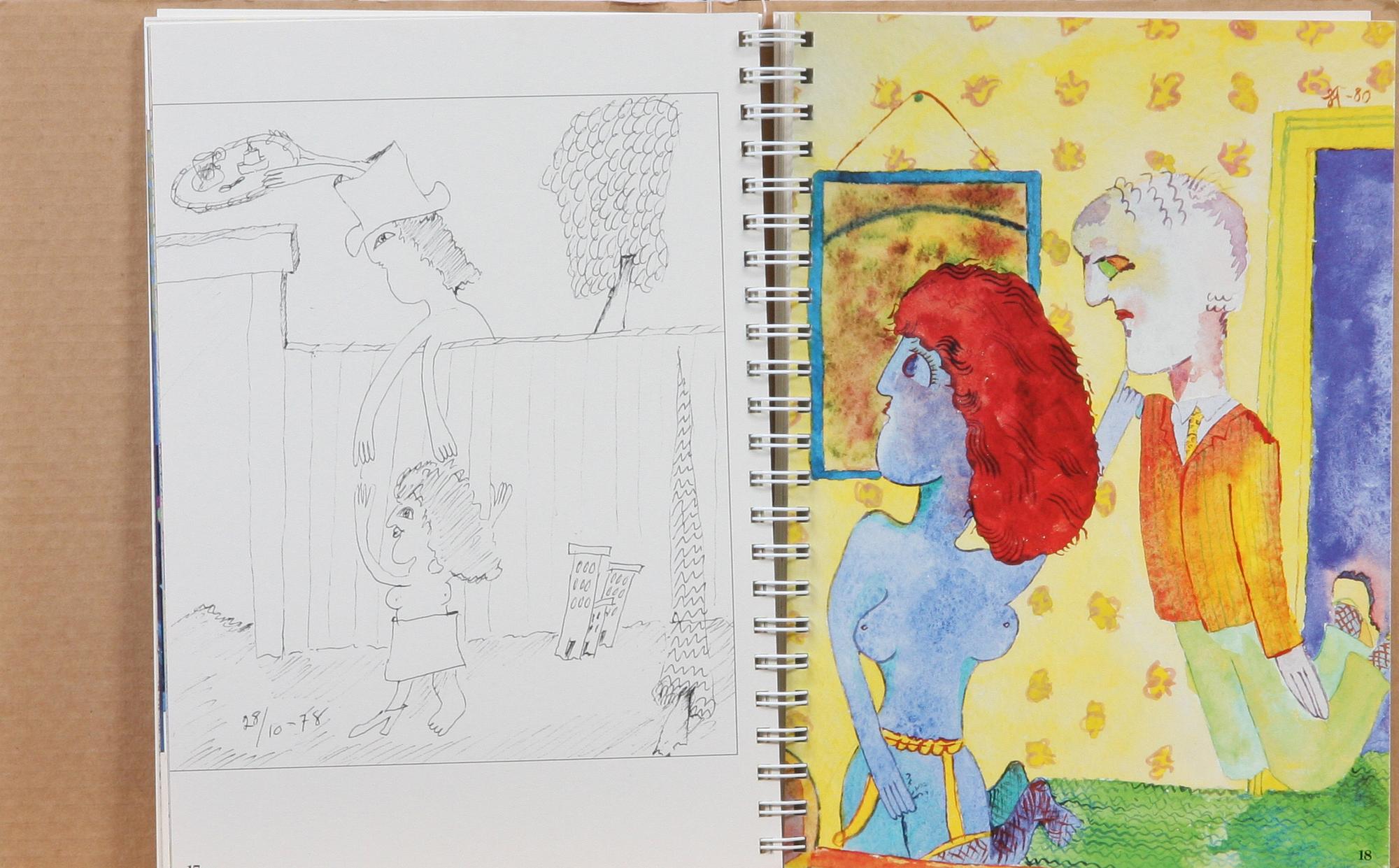 JOHNNY FORSSTRÖM, färglitografi samt Bok.