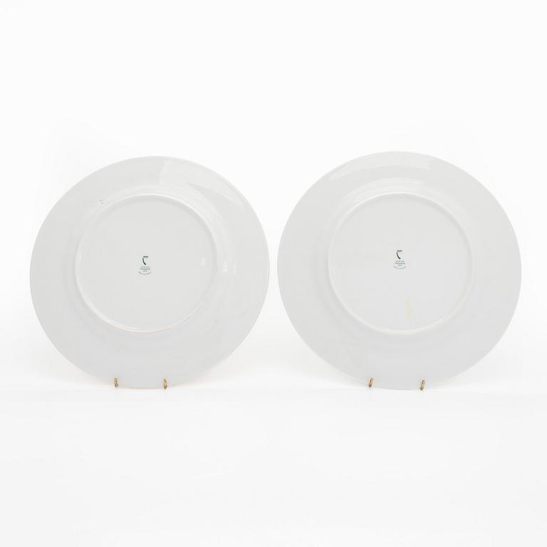 A set of twelve porcelain dinner plates, Graf von Henneberg, Germany.