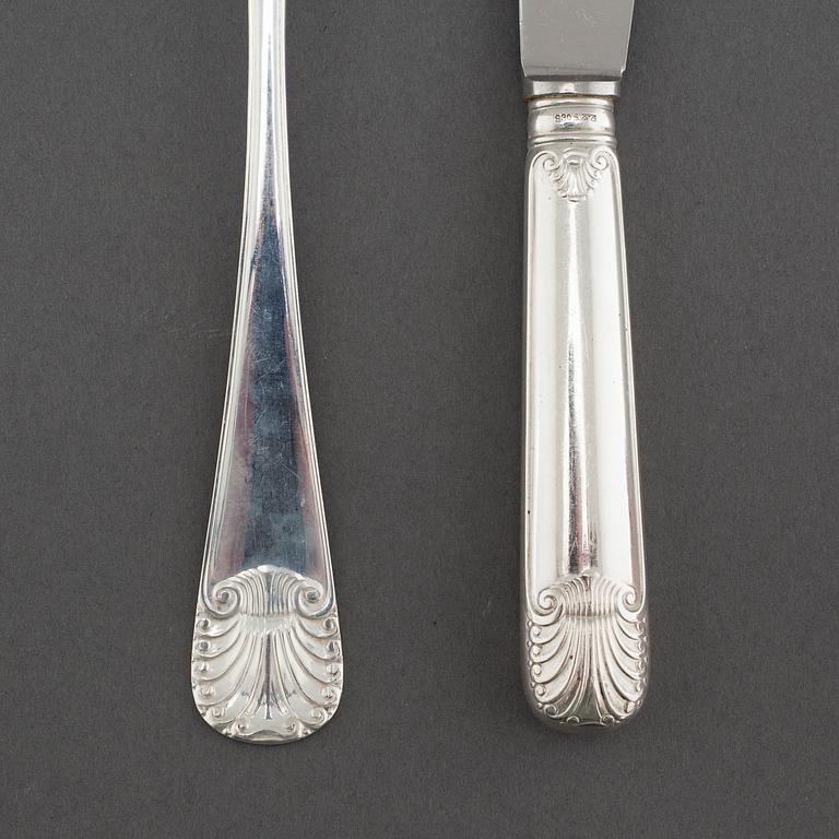 BESTICKUPPSÄTTNING, 88 delar, silver, David Andersen, Norge, 1900-talets första hälft.