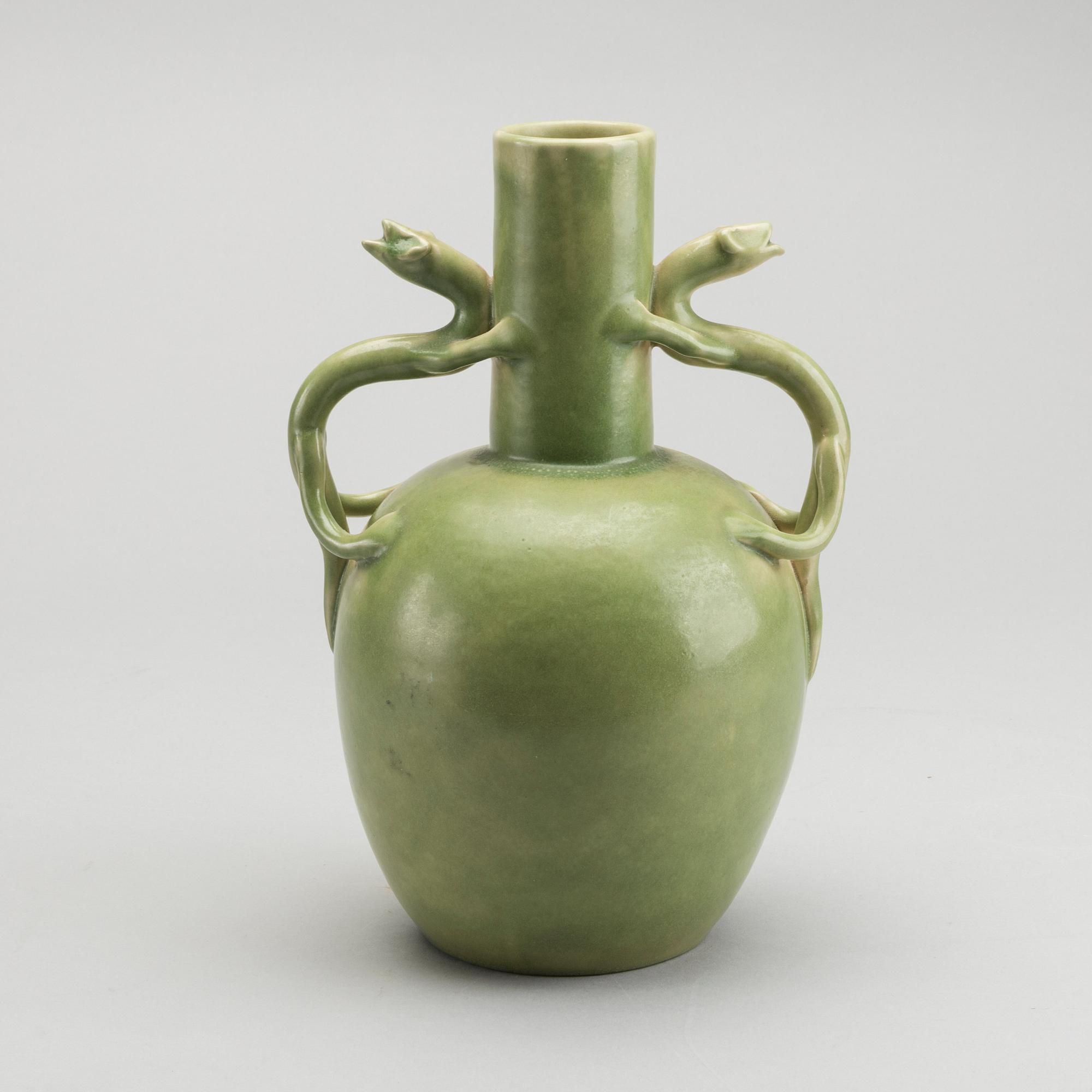 EVA JANCKE BJÖRK, vas, glaserad keramik, Bo Fajans, Gefle.