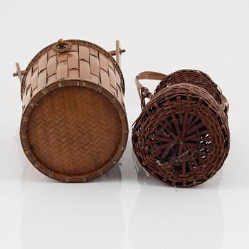 Two Japanese flower baskets, circa 1900.