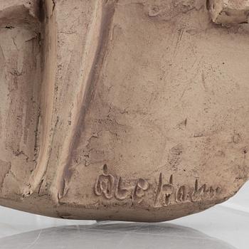 Åke Holm, väggplaketter, ett par, terracotta, signerade.