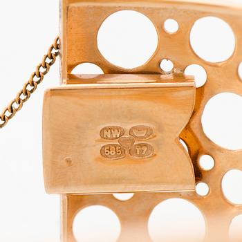 LIISA VITALI BRACELET, 14K gold. Kultakeskus, Helsinki Finland 1972.