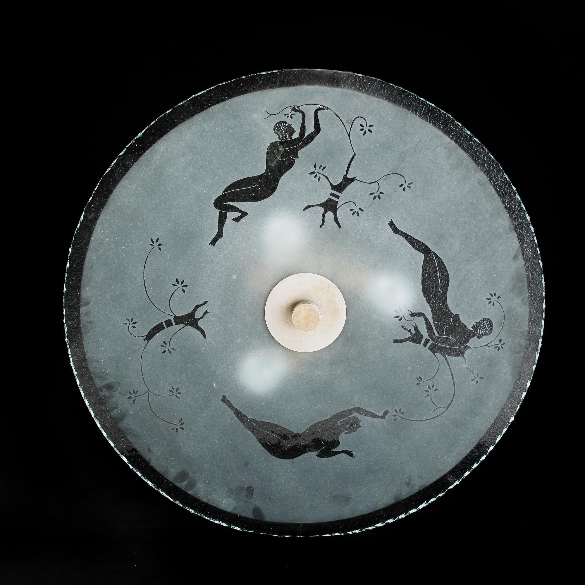 TAKPLAFOND, frostat glas, 1900-talet första hälft.