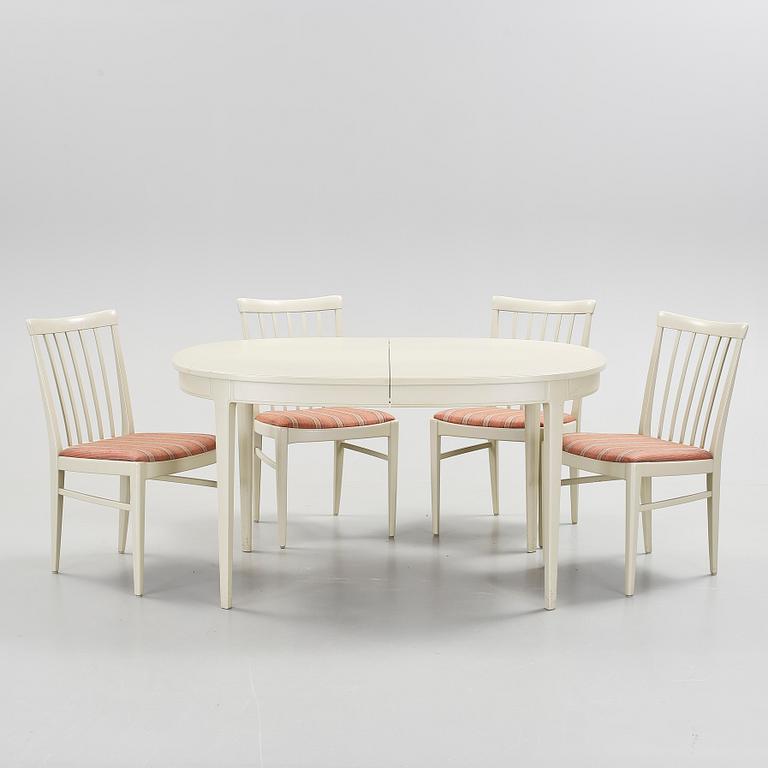 MATGRUPP, 5 delar, "Herrgården", Carl Malmsten, Bodafors, 1969.