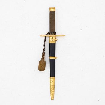 A Swedish Air force officer's dagger, with scabbard.