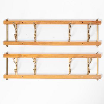 Two 'Dekorativ' clothes hangers, Skoglunds metallgjuteri, Anderstorp, 1950s/60s.