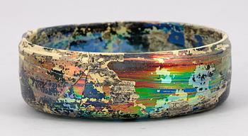 SKÅL, glas, Medelhavsområdet, troligen 500-800-talet e Kr.