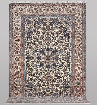 A carpet, Nain, part silk, 6 laa, ca 350 x 215 cm.