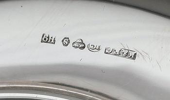 LJUSSTAKAR, 1 par, silver, Göteborg 1958.