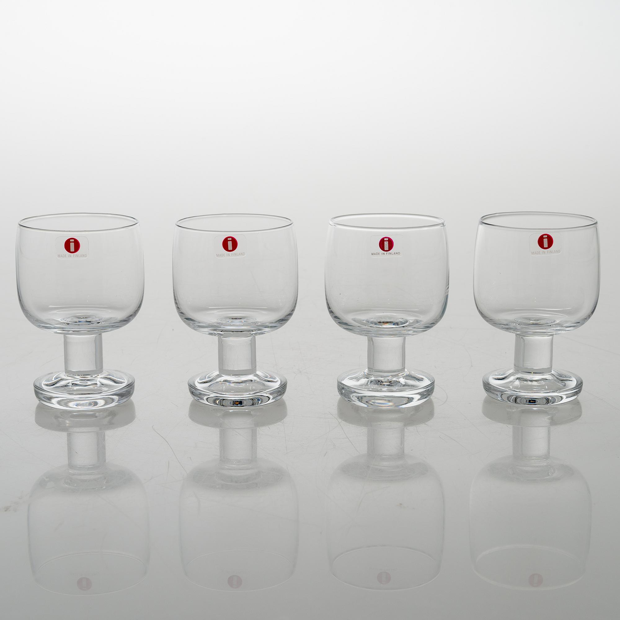 TIMO SARPANEVA, juomalaseja, 12 kpl, "Jurmo" 2133, Iittala.