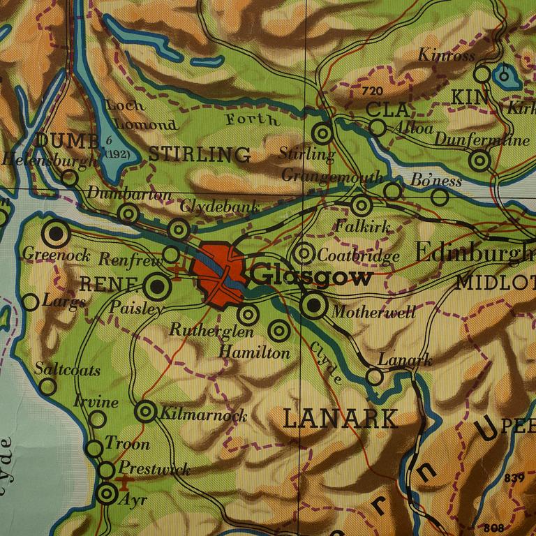 SKOLKARTA, P.A Nordstedts & Söner, 1930-tal.