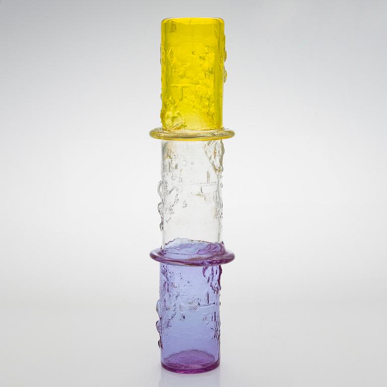 Oiva Toikka, maljakko, "Bambu", signeerattu Oiva Toikka, Nuutajärvi Notsjö.