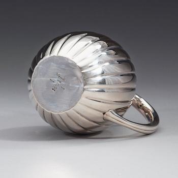 A Sigvard Bernadotte sterling jug, Georg Jensen, Copenhagen 1933-44, design no 856.