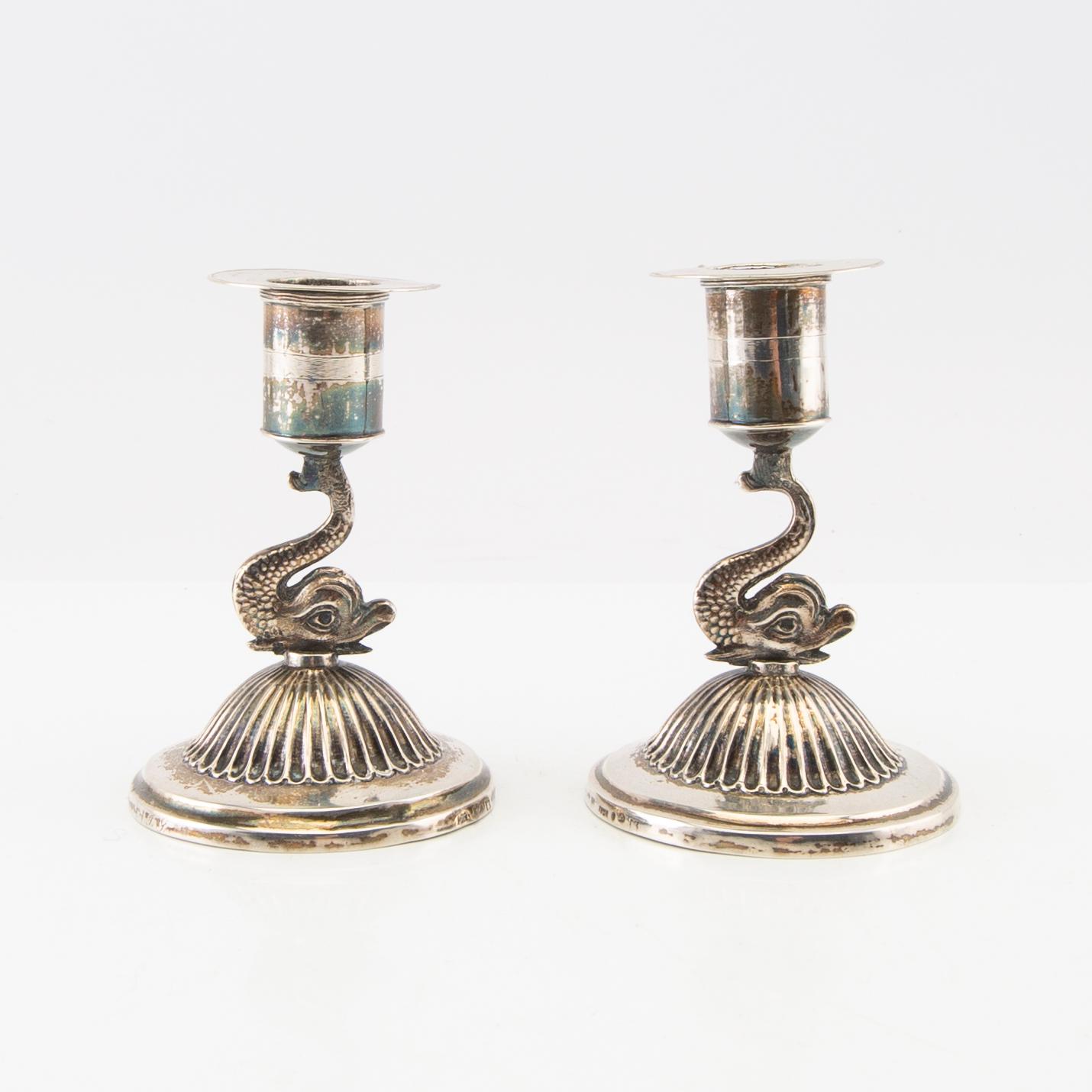 Johan Petter Grönwall ljusstakar ett par silver  Empire Stockholm 1825.