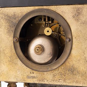 A Brunfaut mantle clock, France, late 19th Century.