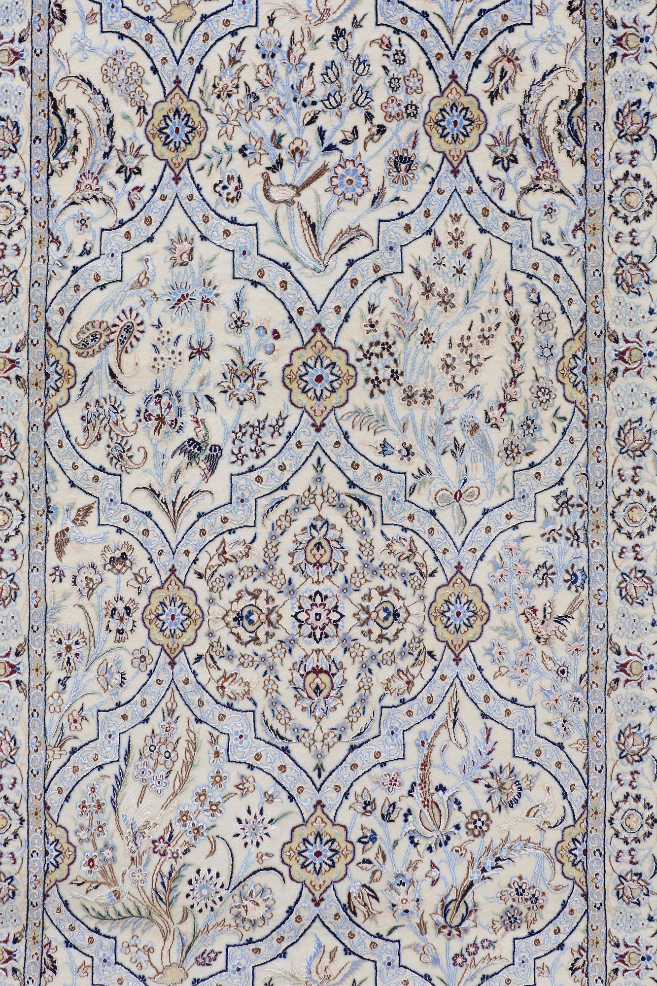 A runner, Figural Nain part silk so called 6LAA, ca 303 x 100 cm.