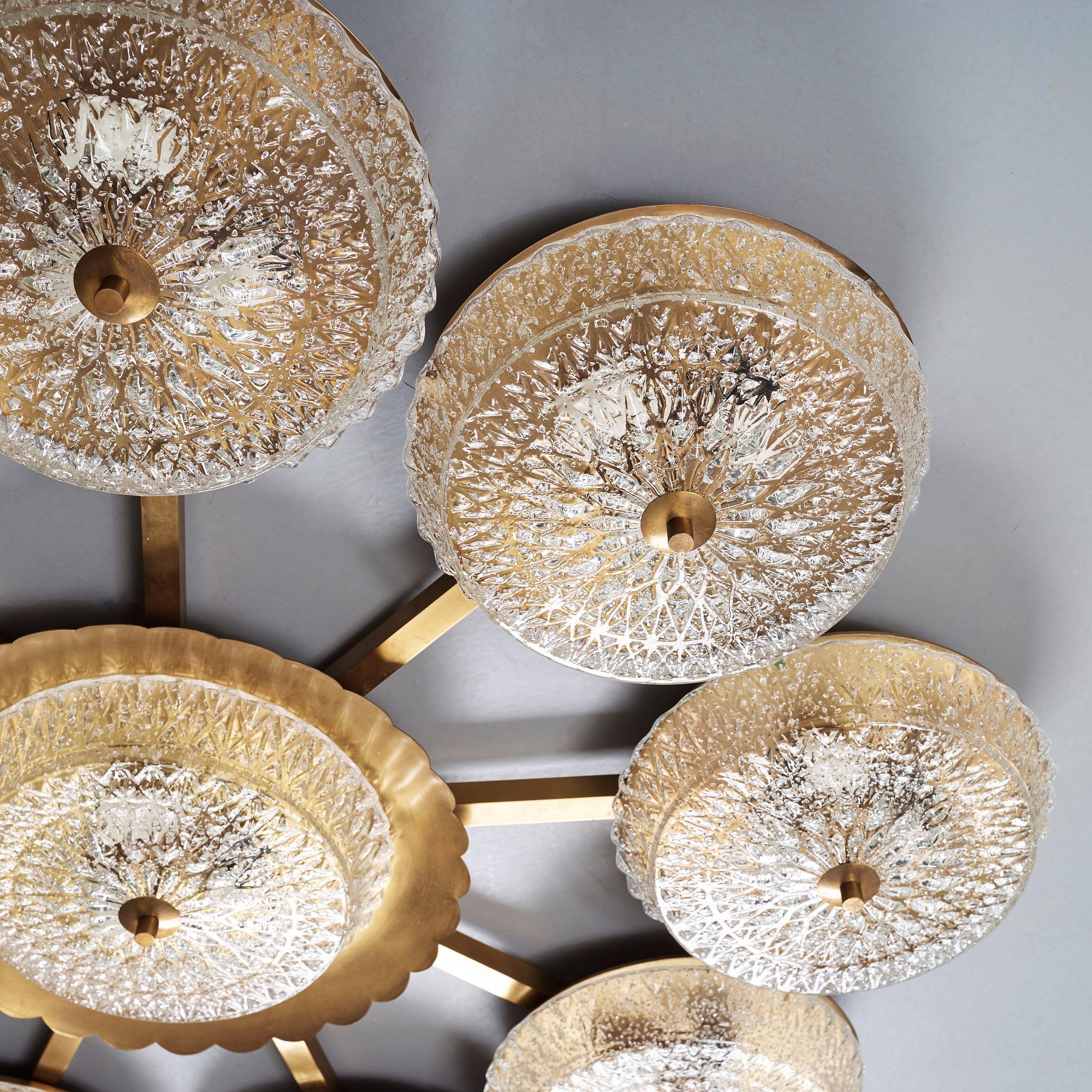 A ceiling lamp attributed to Carl Fagerlund , Orrefors, probably 1970's.