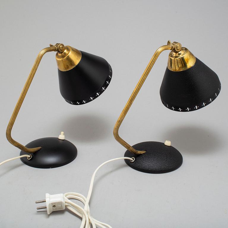 TABLE LAMPS, a pair, EWÅ, 1950s / 60s.