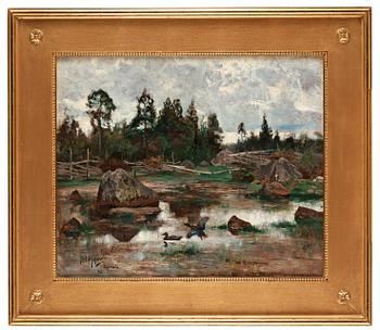 Bruno Liljefors, "Uppländskt landskap" (Landscape from Uppland).