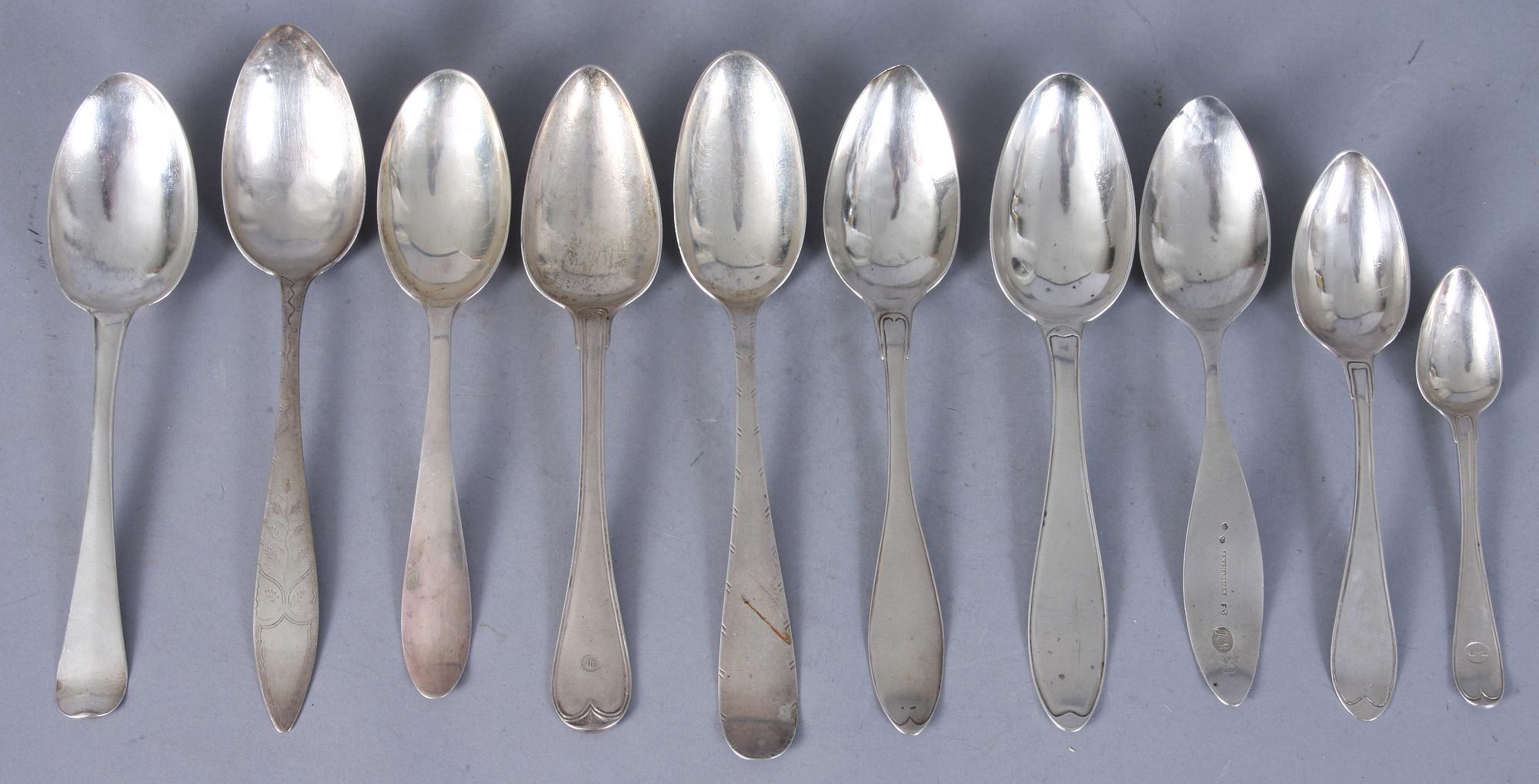 SKEDAR, 10 st, silver, 1700/1800-tal.