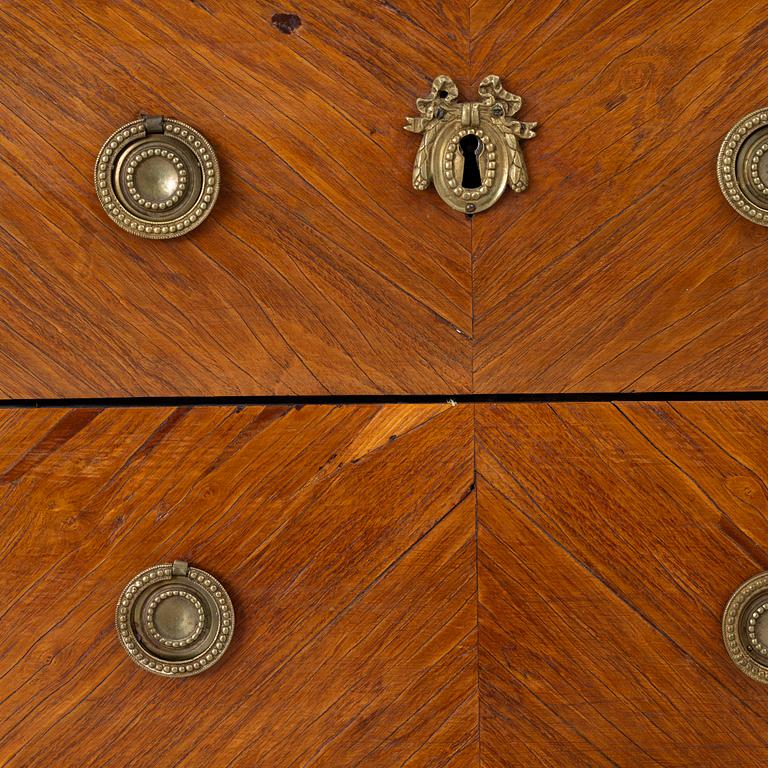 Chest of drawers, Louis XVI style, 19th century.