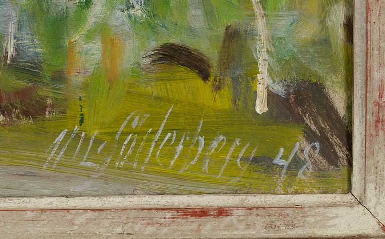 Nils Söderberg, oil on panel, signed and dated -49.