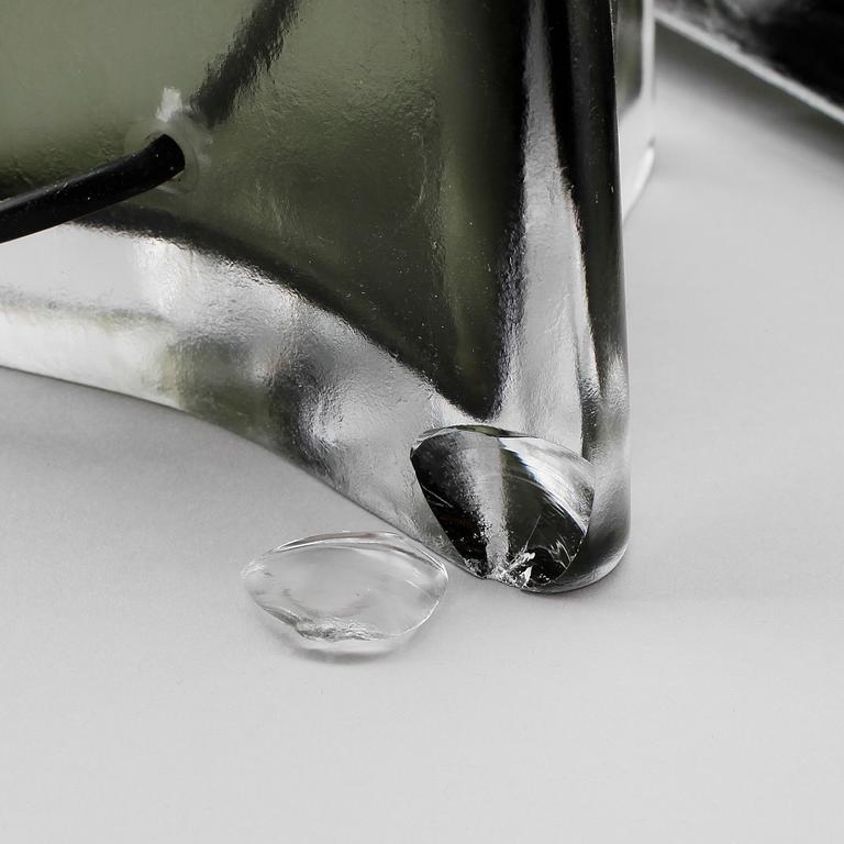 BORDSLAMPOR, 1 par, Carl Fagerlund, Orrefors, 1900-talets andra hälft.