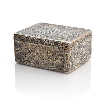 339. A Swedish parcel-gilt silver box, mark of Arvid Floberg, Stockholm, Sweden 1768.