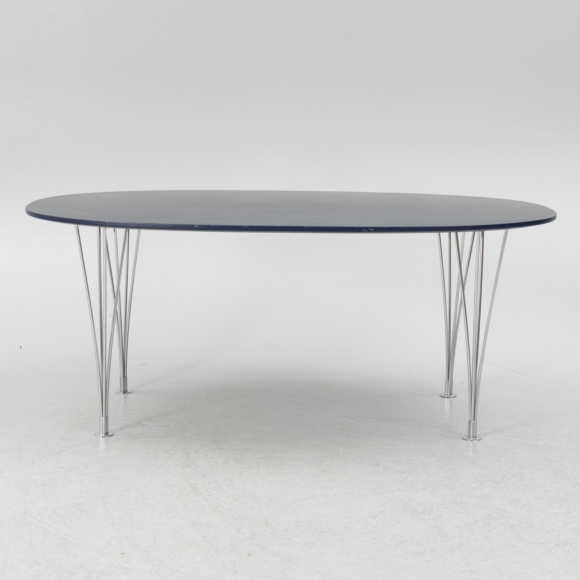 Bruno Mathsson & Piet Hein, a 'Superellipse' dining table, Bruno Mathsson International, Värnamo.