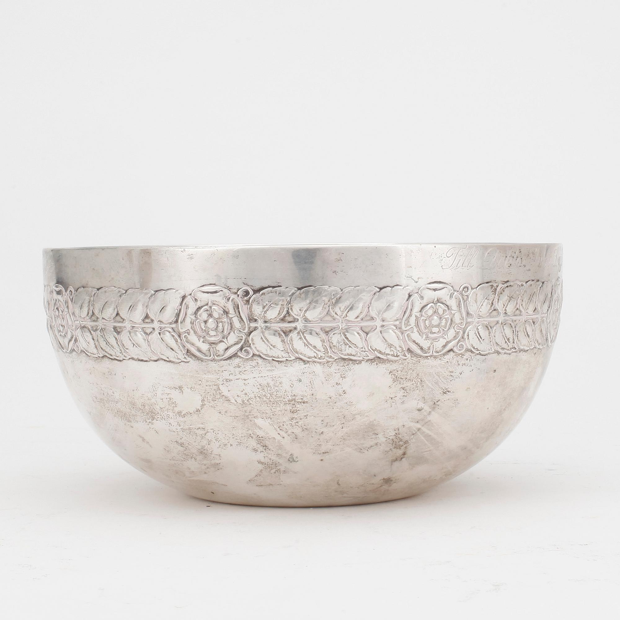 SKÅL, silver, GAB, Stockholm 1919. Vikt ca 198 gram.