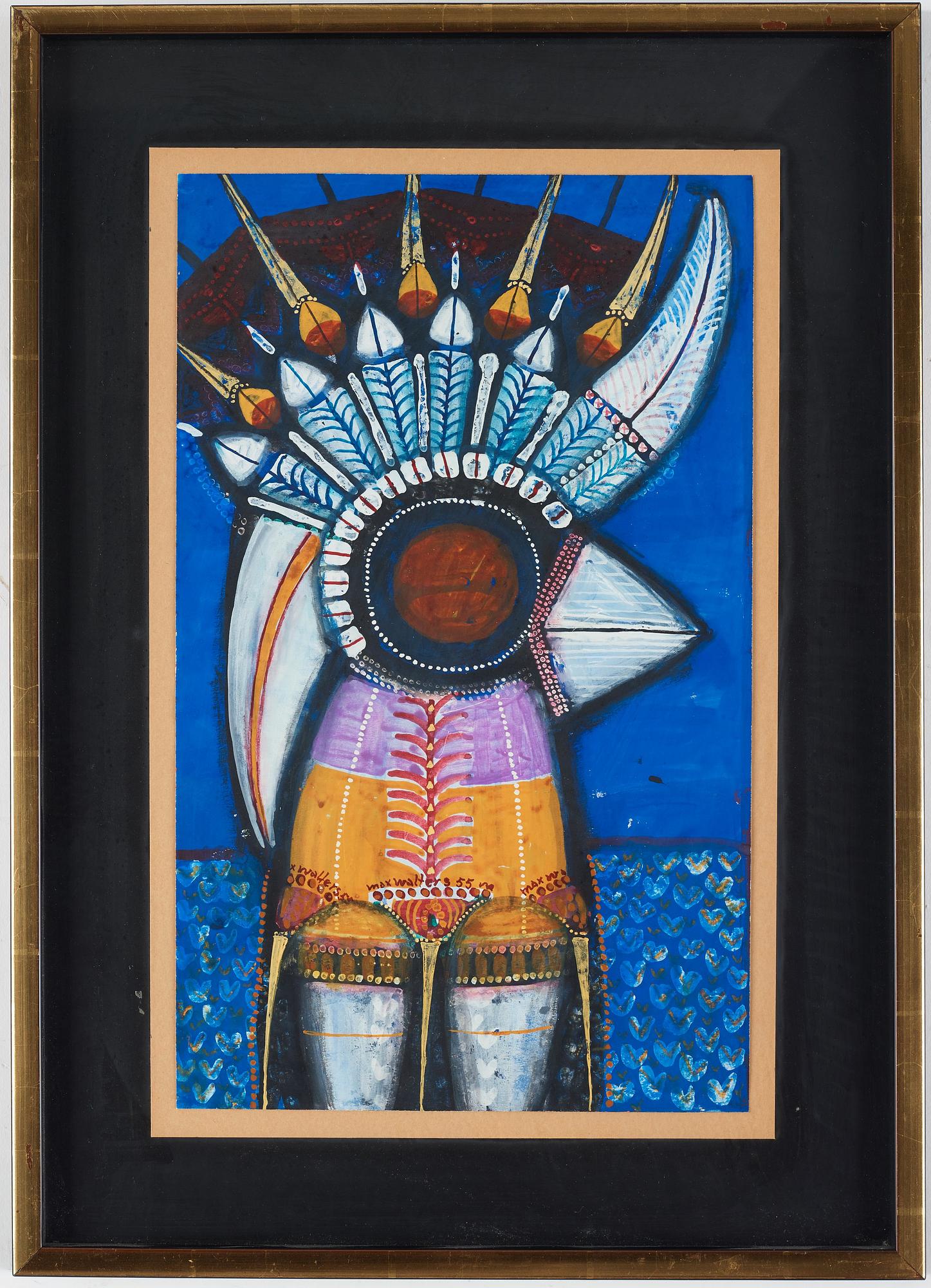 MAX WALTER SVANBERG, gouache, signerad Max Walters och daterad 55.