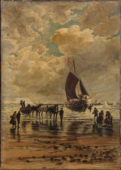 OKÄND KONSTNÄR, olja på duk, signerad W.Boosey 1800-tal.