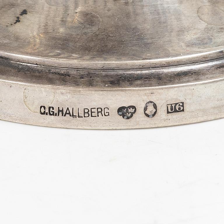 C.G. Hallberg, Tea and coffee service, 4 pieces, silver, Gustavian style, Stockholm 1897–1909.