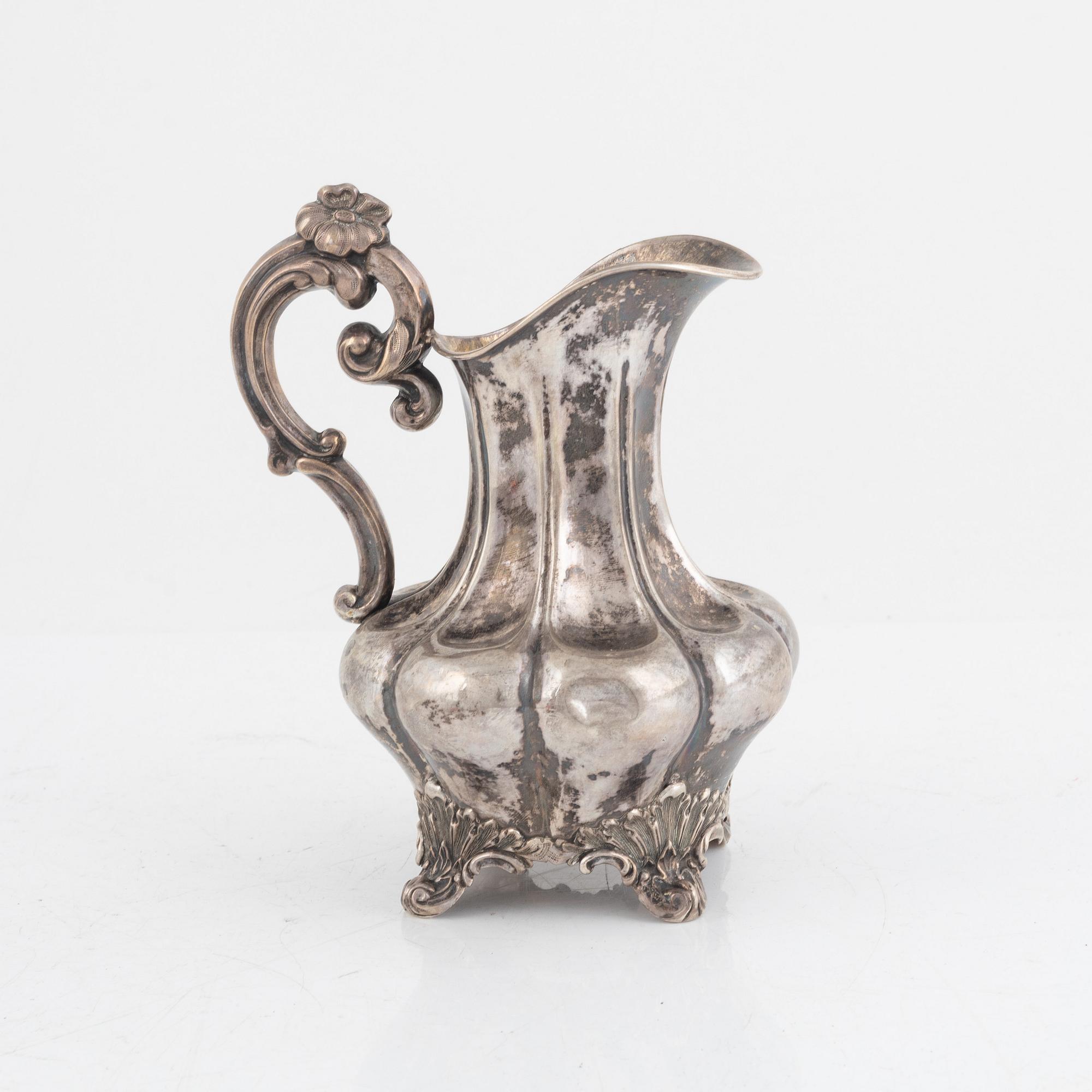 Gustaf Möllenborg, a silver milk jug, Stockholm, 1846.