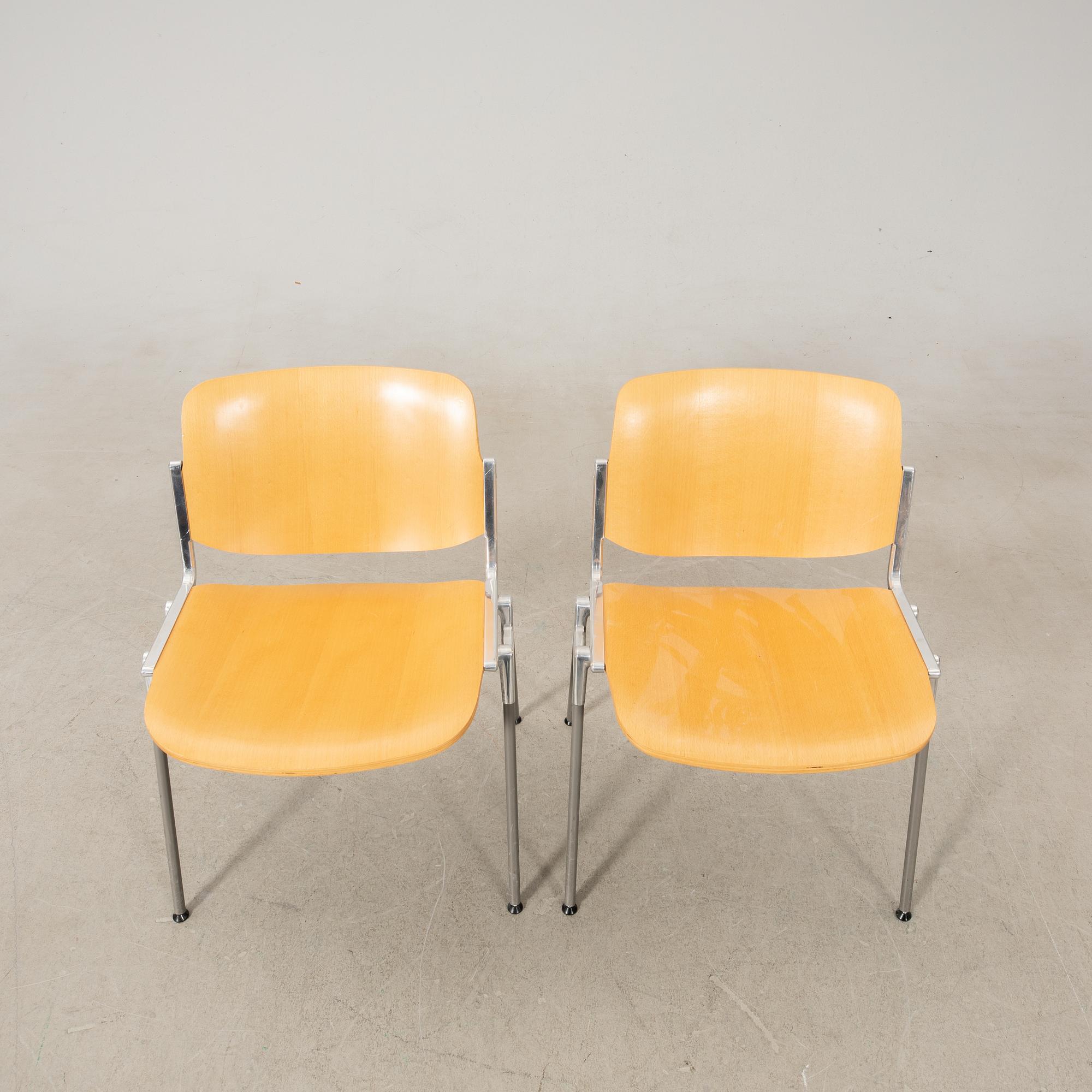 Giancarlo Piretti, Chairs 6 pcs, Castelli Italy.