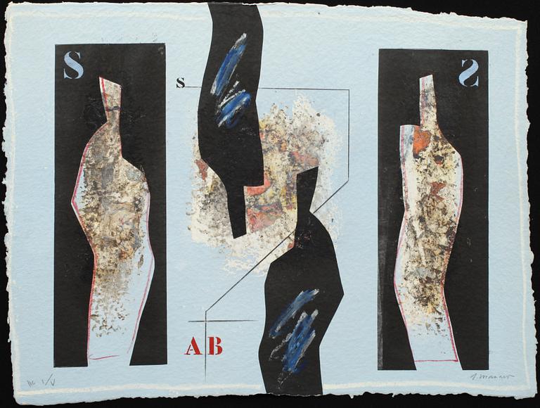 JAMES COIGNARD, carborundumetsning, sign o numr HC I/V.