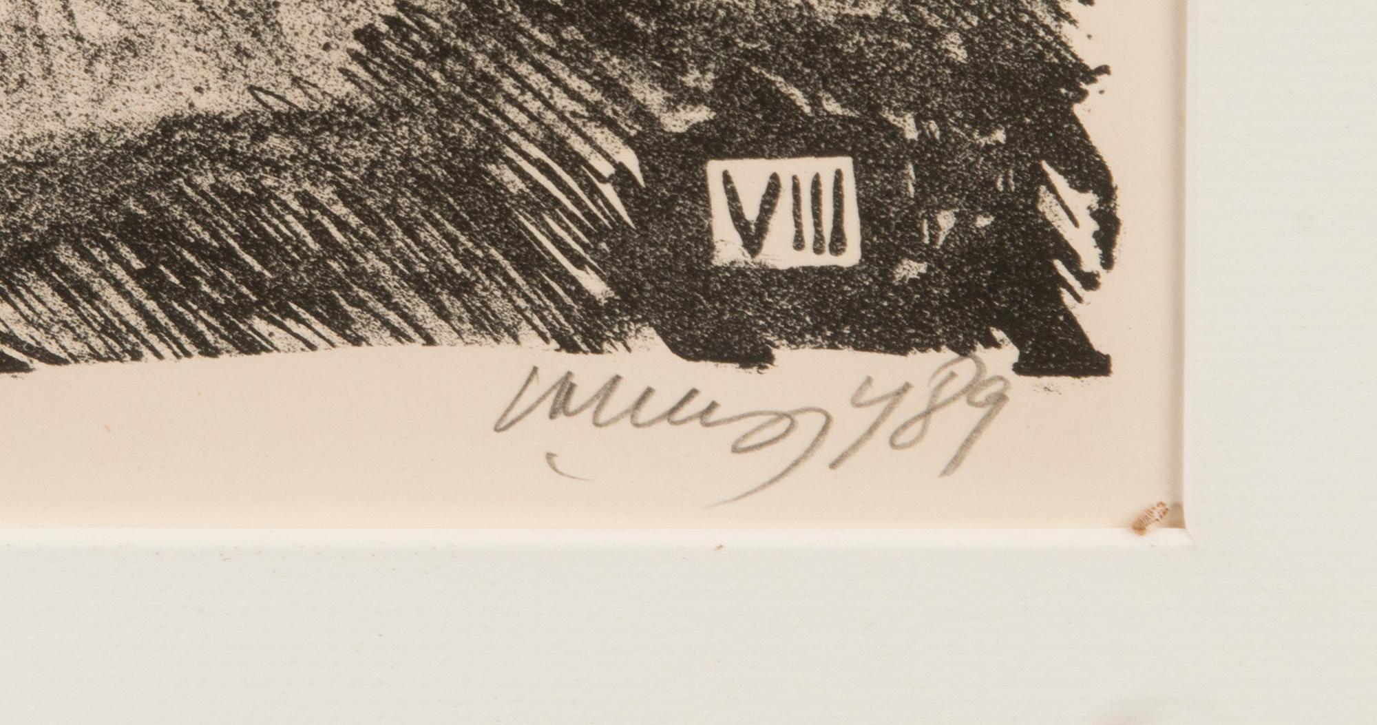 EDWALD OKAS, litography, signed and dated-89.