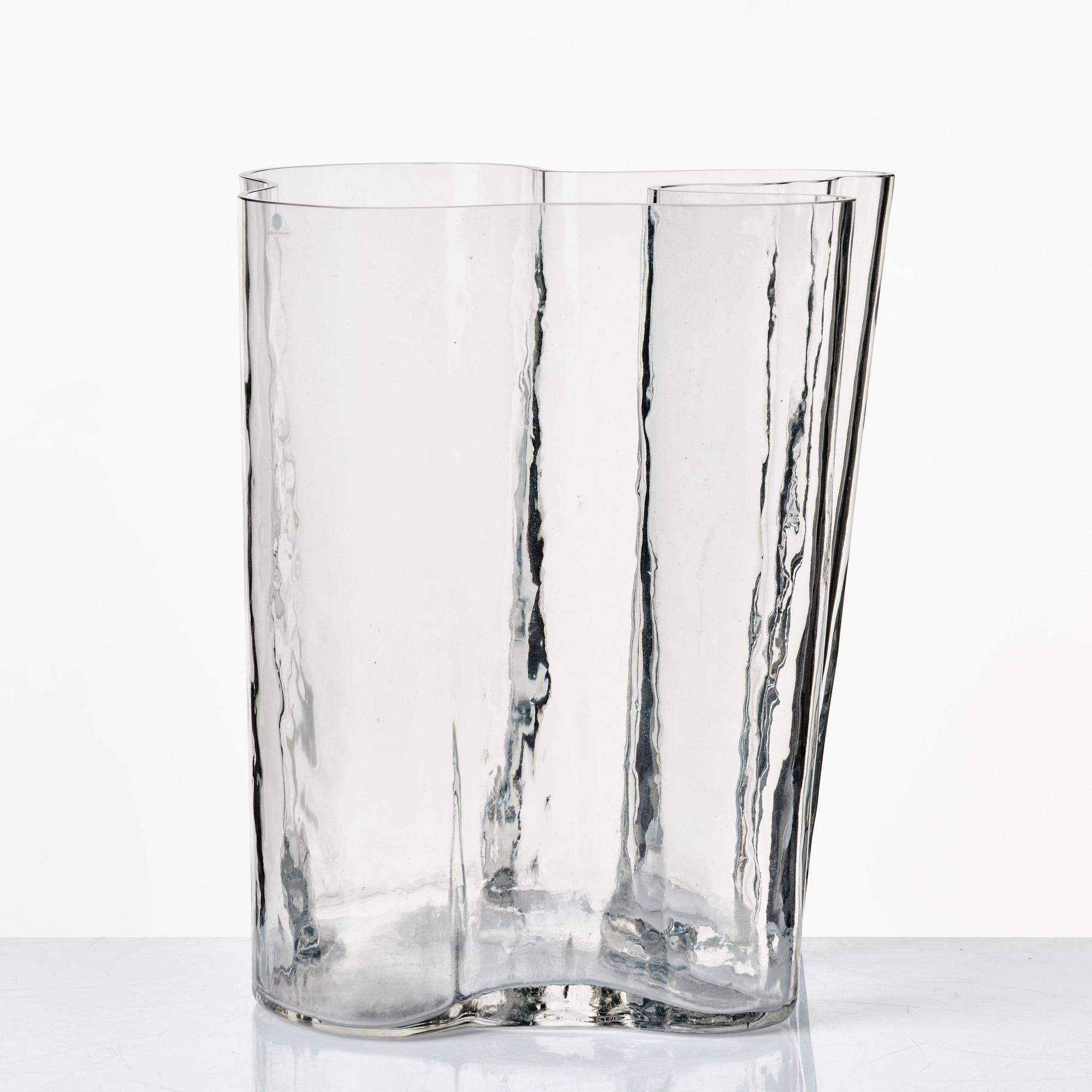 Alvar Aalto, a clear glass vase, Iittala, Finland probably 1960'-70's, model 3031.