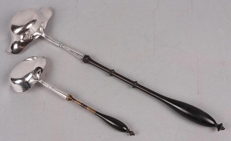 BÅLSLEV SAMT SÅSSLEV, silver, AF Hellman resp Sven Petter Dahlgren, Uppsala 1840 resp 1854.