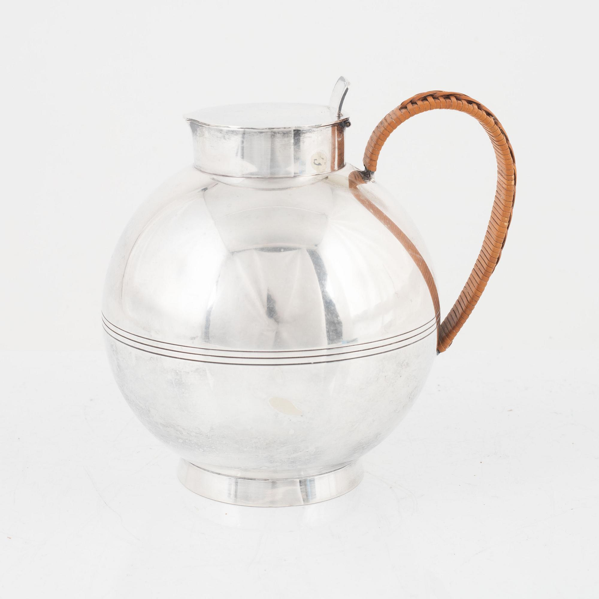 Sylvia Stave, kanna, nysilver, K Andersson, Stockholm 1930-tal.