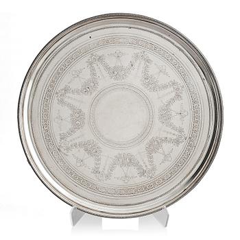 314. Richard Martin och Ebenezer Hall, bricka/salver, silver, London 1875.