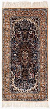 Rug, oriental, silk, approx. 185 x 94 cm.