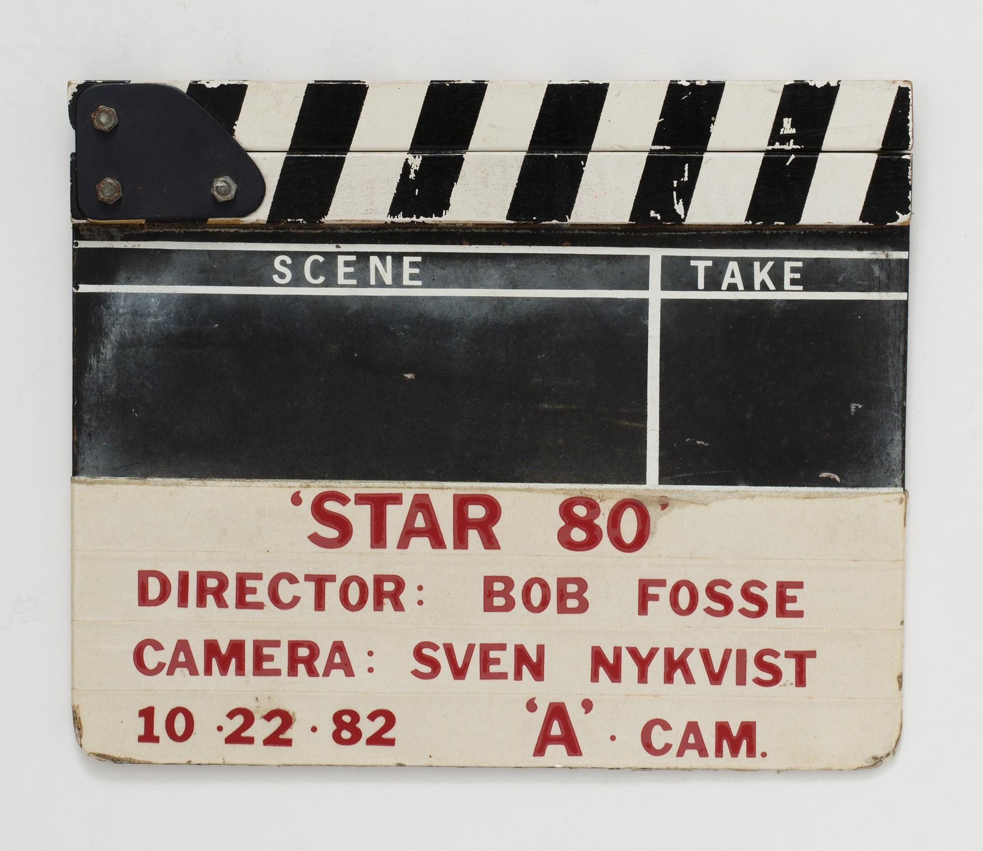FILMKLAPPA, från inspelningen av filmen "Star-80", USA 1983. Regi: Bob Fosse.