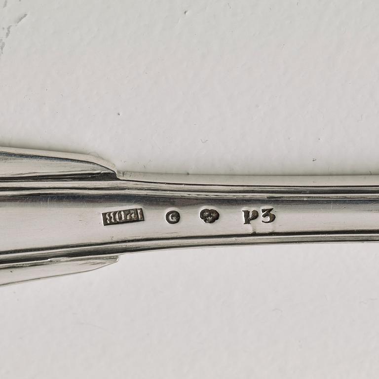 Pehr Olof Bäckström, tårtspade, silver, Gävle 1821.