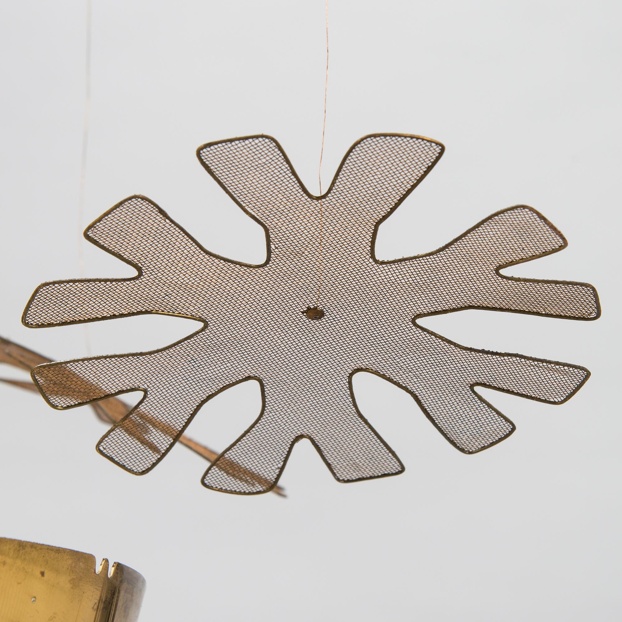 Paavo Tynell, a mid-20th-century 'Snowflake' chandelier for Taito.