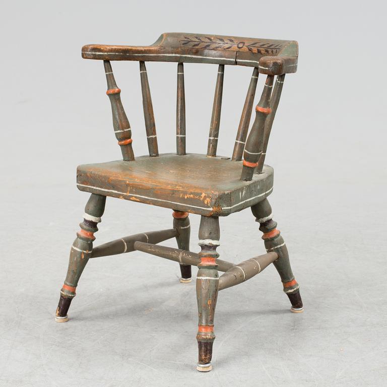 A childrens chair from the second half of the 19th century.