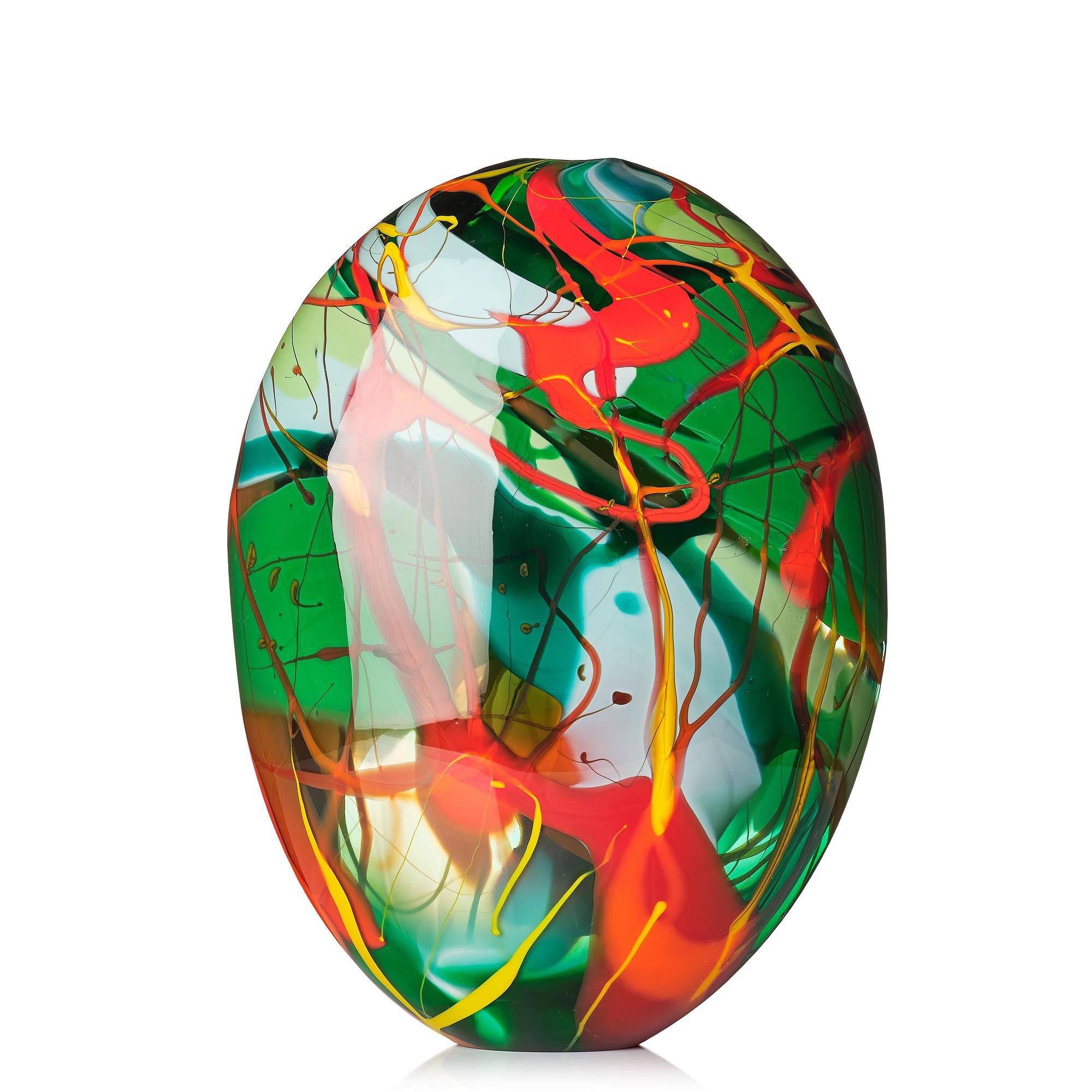 Peter Hermansson, "Pollock", a glass vase, Örsjö, Sweden 2012.