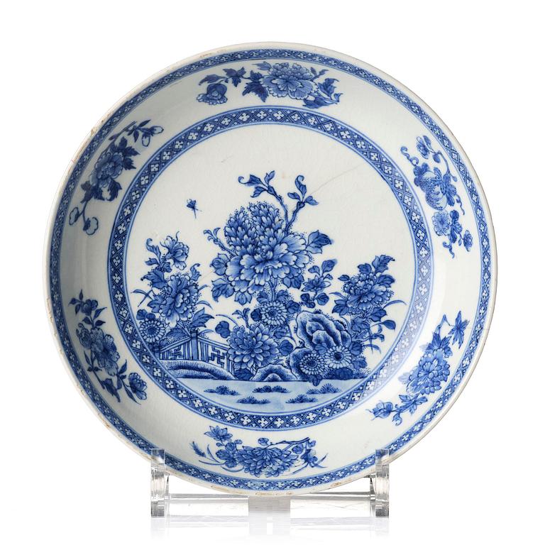 A Chinese soft paste dish, Qing dynasty, 18th century with a Chenghua mark.