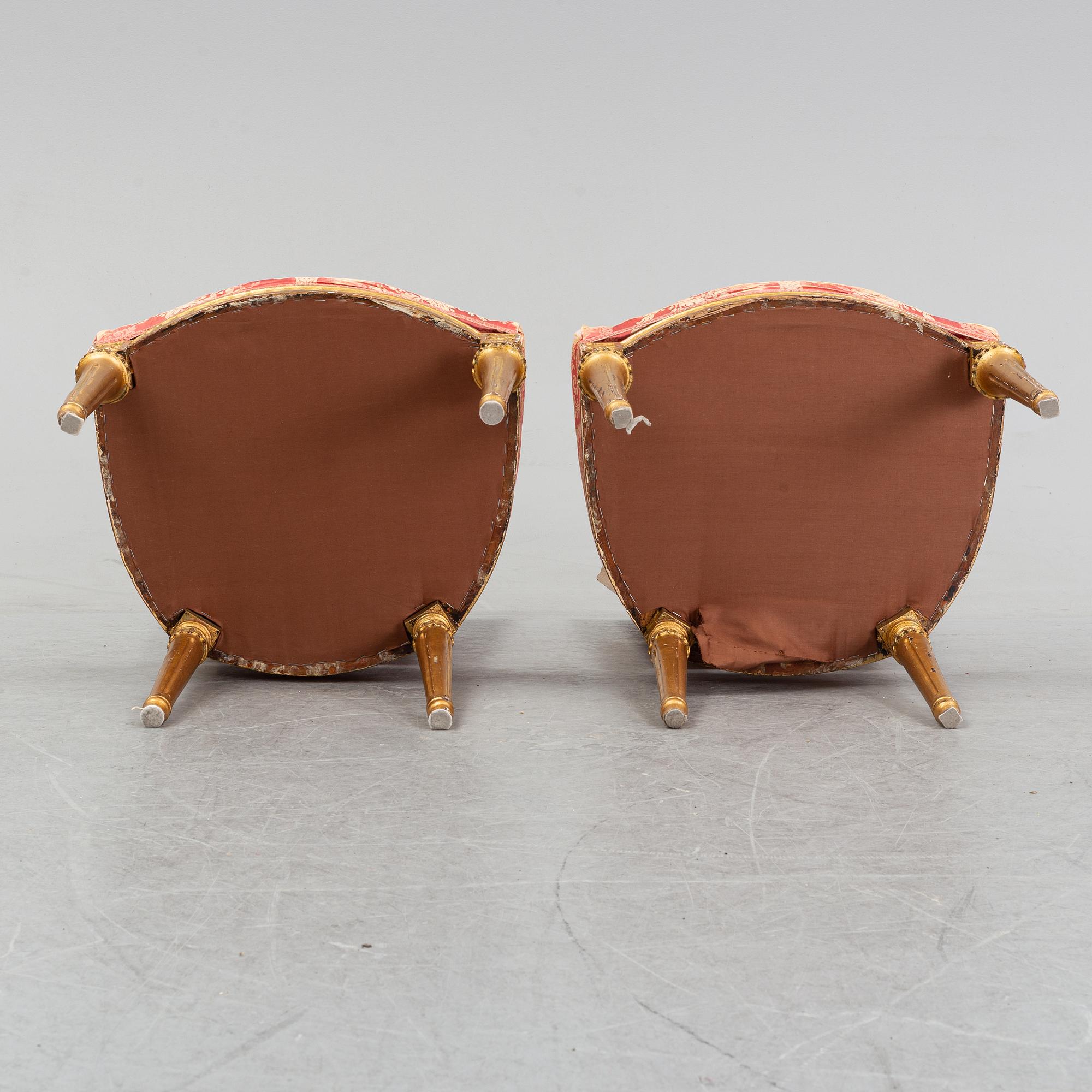 A pair of Gustavian chairs, second half of the 18th Century.